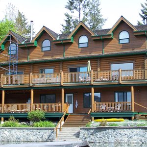 View of the Sunflower Inn B&B from the lake