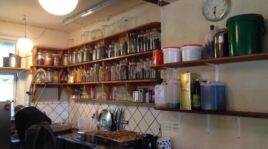 The charming  kitchen