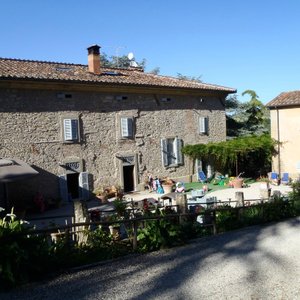 View of Villa Pia courtyard