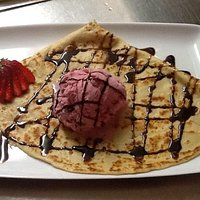 Homemade fresh pancakes with lots of toppings