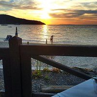 Cena con tramonto