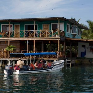 Our Bocas Inn Lodge from the water view
