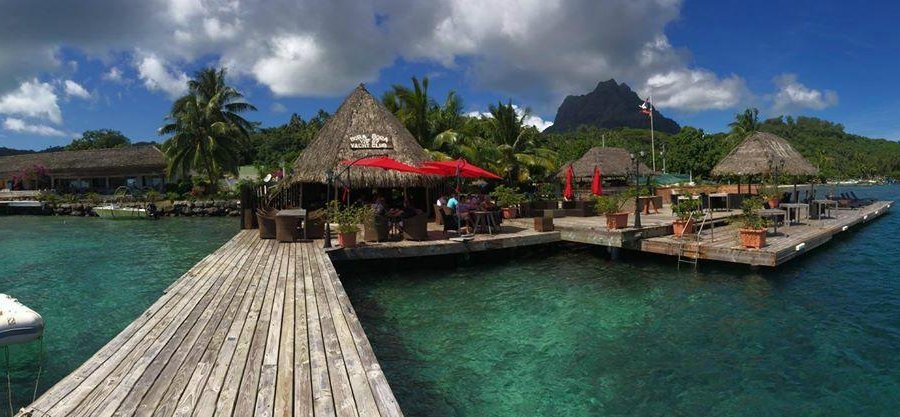 Bora Bora Yacht Club with Mount Otemanu