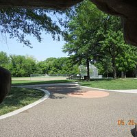 looking out towards the ball field
