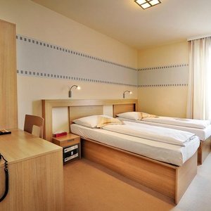 Hotel Biograf in Pisek, image may contain: Restaurant, Dining Room, Dining Table, Cafe