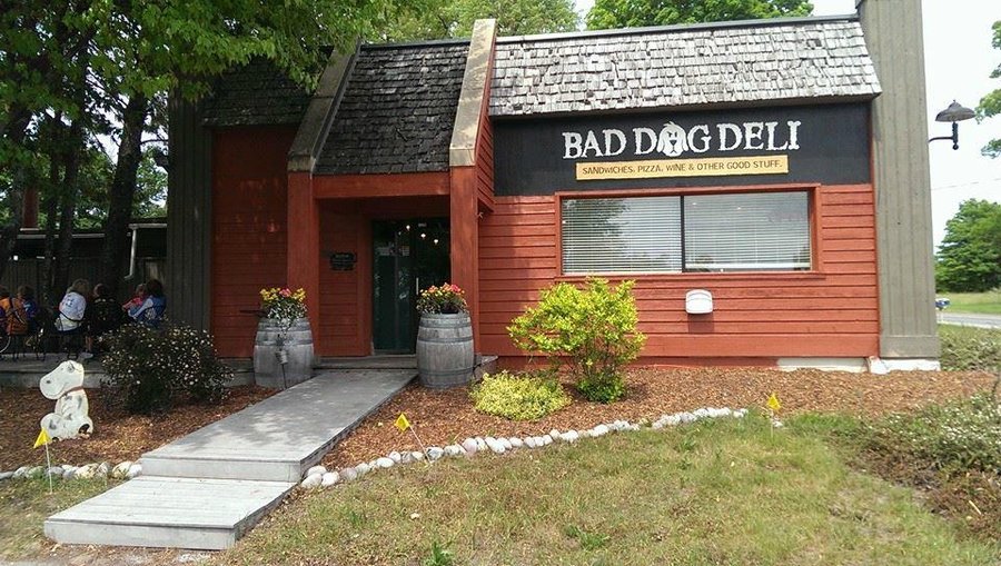 Great shaded patio on left