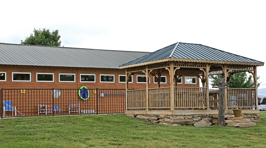 Pool and gazebo