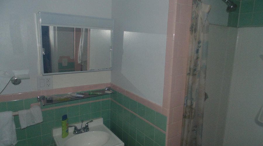 Bathroom with shower, no tub