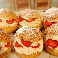 Strawberry Choux Cream