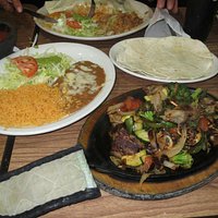 Vegetable Fajitas, add Mushrooms and Pork Tips, 86 the Sour Cream.