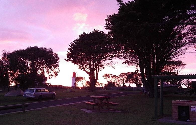 Sunset at Portland Bay Holiday Park