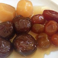 Higos, batata y quinotos en almíbar casero