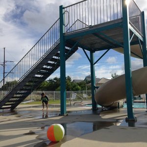 slide at the pool