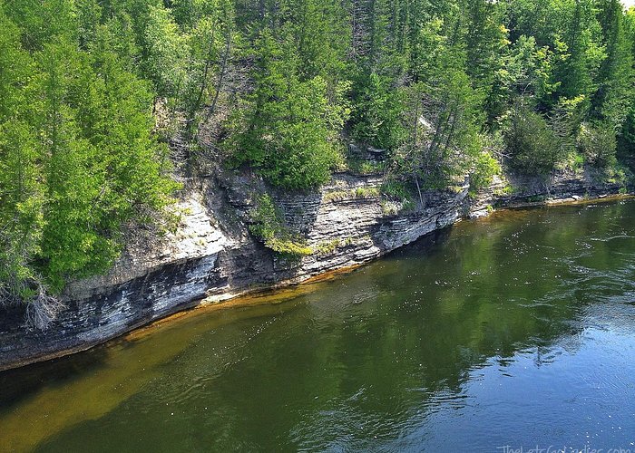 The view of Ranney Gorge in the Trent River at Ferris Provincial Park, ON