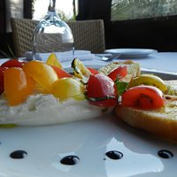 Burrata with Organic Baby Heirloom Tomatoes