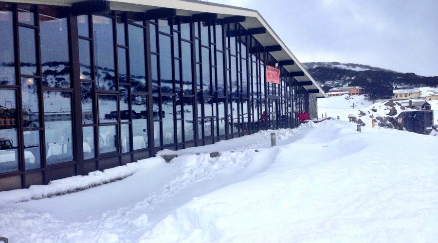 On snow location