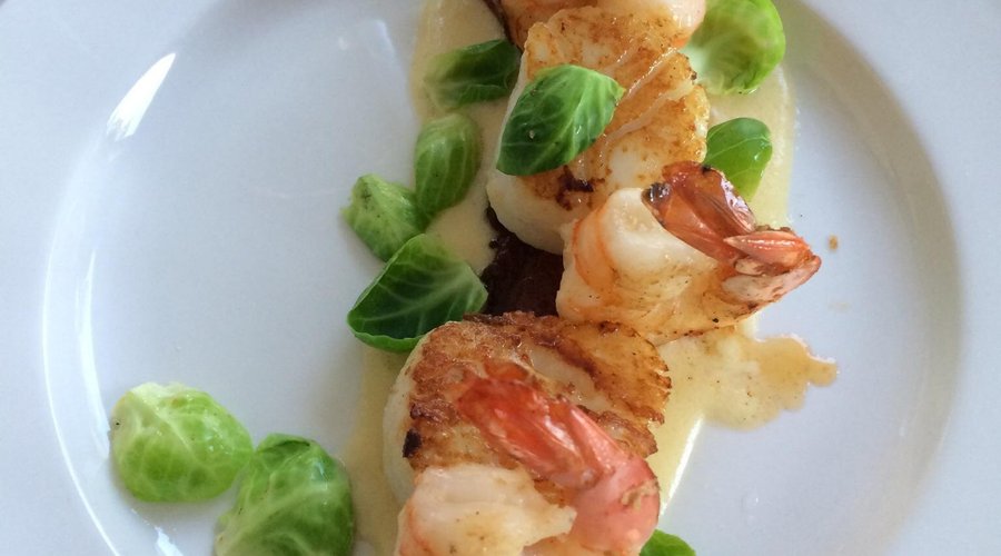 My scallop and shrimp meal