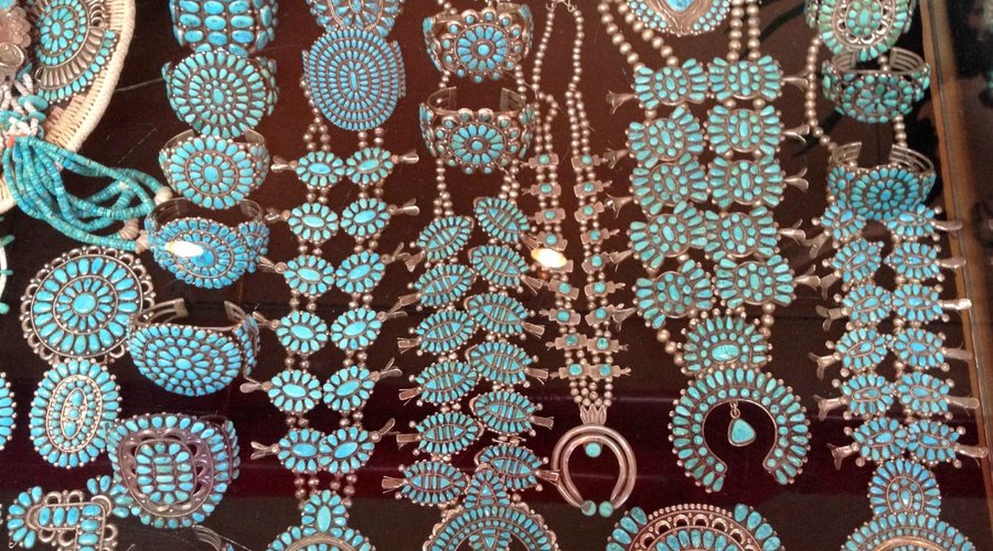 Important Native American Navajo Firerock Employee Turquoise Sterling Silver Bolo Tie