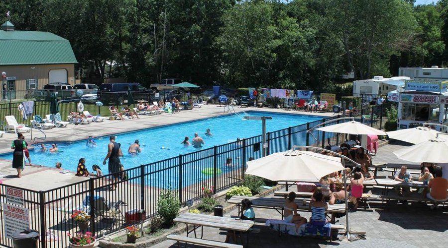 Butterfly pool, picnic area and snack shack.