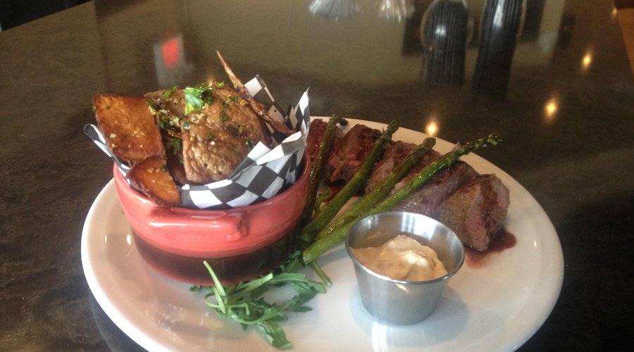 feature steak with crispy potatoes