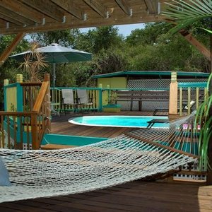 Hammock Strechted Poolside