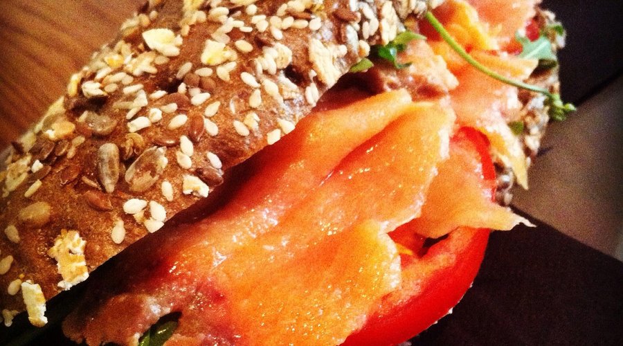 Smoked salmon sandwich!!!