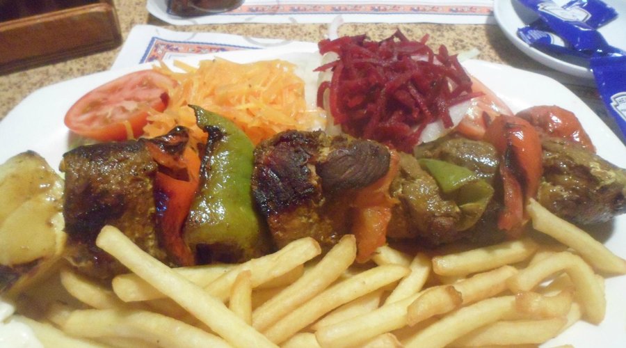 shish kebab 11.00 euros portions are huge