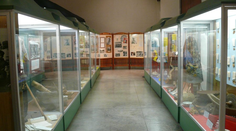 Displays of different cultures in the Island Heritage Gallery.
