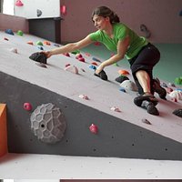 Lady climbing