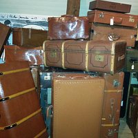 Unica suitcases displayed at Vadsbo Museum