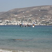 View of Paroikia from the beach