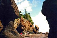 Praia Da Maré Baixa Na Baía De Fundy Novo Brunswick - a água De Cor  Castanha De Canadá Chamou O Rio Do Chocolate Foto de Stock - Imagem de  liso, dinâmico: 101530346