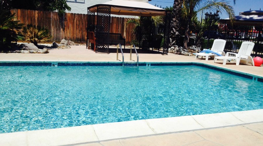 Our guests love to swim in the pool, tan on the deck and socialize under a shaded cabana!
