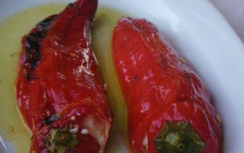 peppers stuffed with feta - yummy!