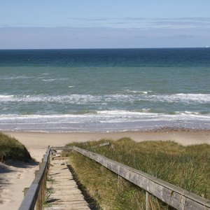 Dejligt med trappe til stranden