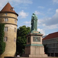 Schillerplatz is just next to the old castle. Good place to spend some time in an outdoor cafe t