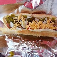 Reindeer hotdog ball park style
