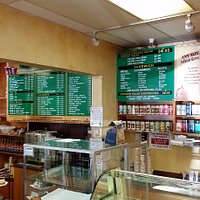 Menu on the wall.