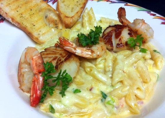 Shrimp and Scallop Penne