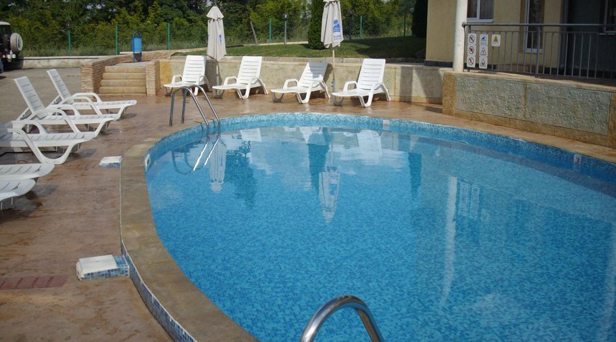 Small pool and gardens
