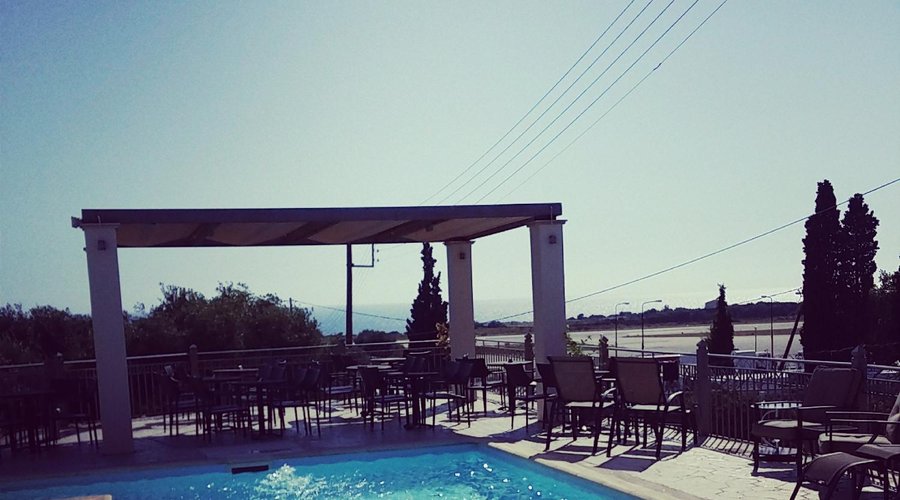 Pool - Airport - Sea at  Ikarus Restaurant