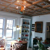 one of the dining rooms at the cafe