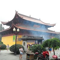 In the temple.