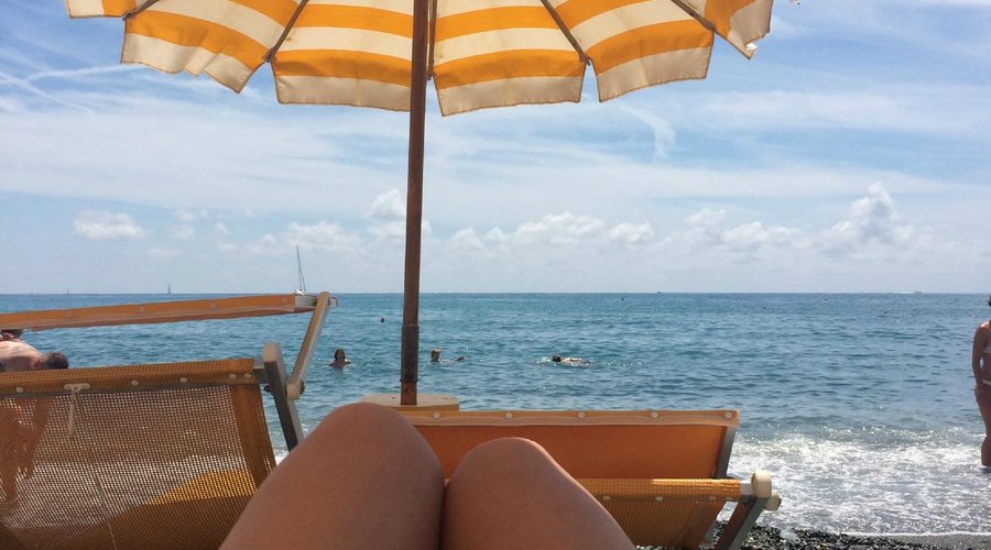 enjoying the sea