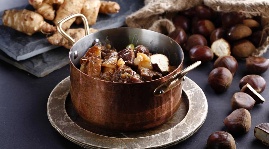 Jerusalem artichoke sofritto and chestnuts