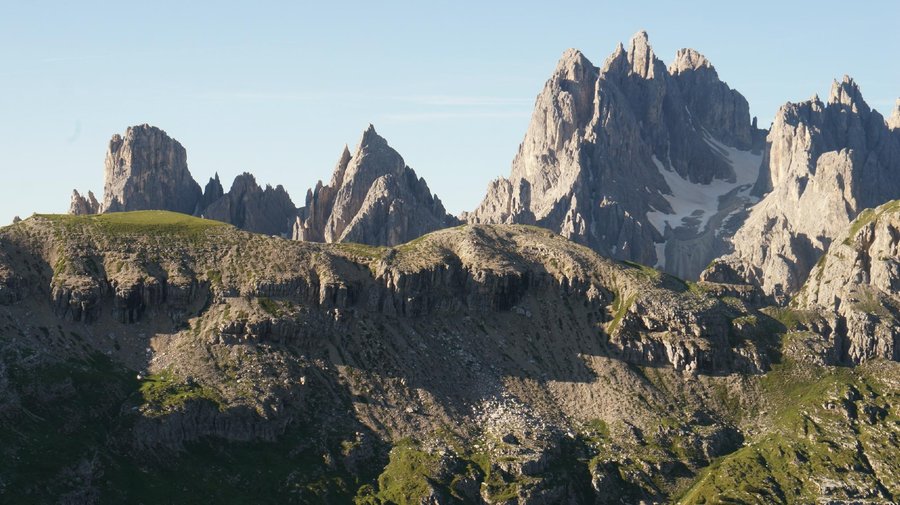View in front of the Rifugio, early morning