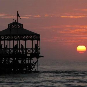 encantadora puesta de sol