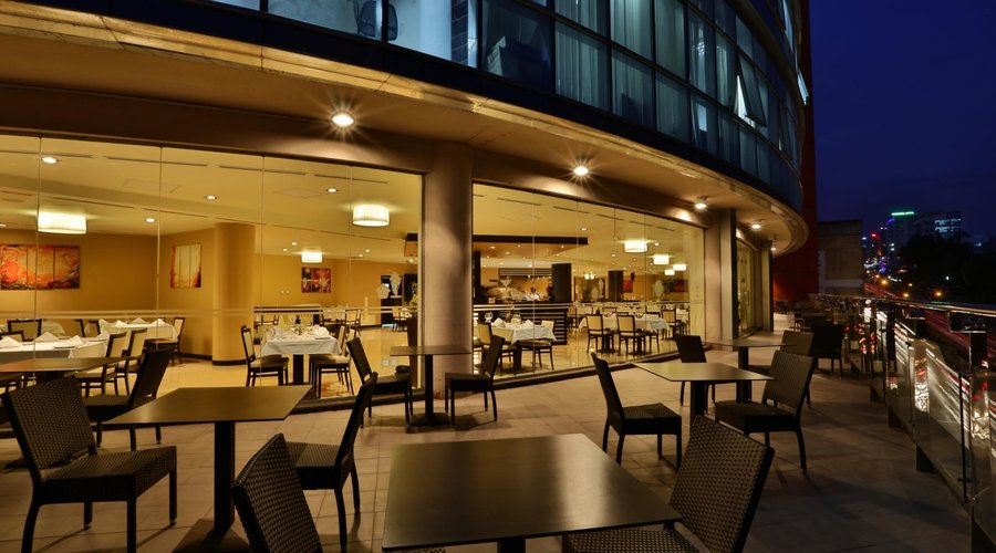 Terrace and an inside view