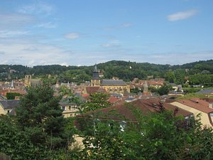 View of old Sarlat, air conditioning, heated and private 12 m