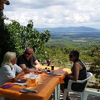 View from outside seating at Il Refugio